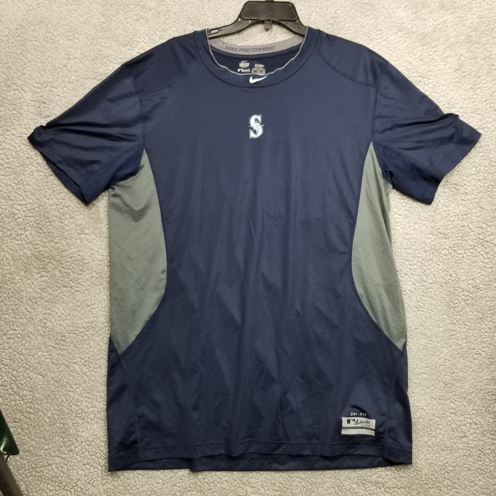 Nike Seattle Mariners Nike Pro Combat Fitted Short Sleeve 3XL Authentic Dri Fit